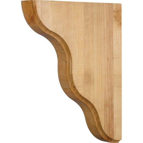 Smooth Contour Bar Bracket-Unfinished (Rubberwood)