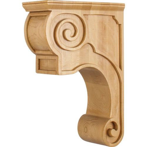 Plain Design Traditional Corbel-Unfinished (Rubberwood)