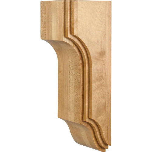 Stacked Arts & Crafts Corbel-Unfinished (Rubberwood)