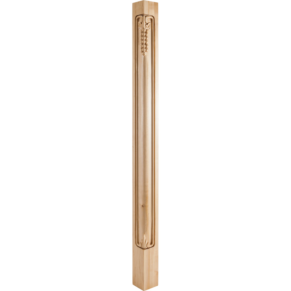Grape Traditional Corner Post-Unfinished (Rubberwood)