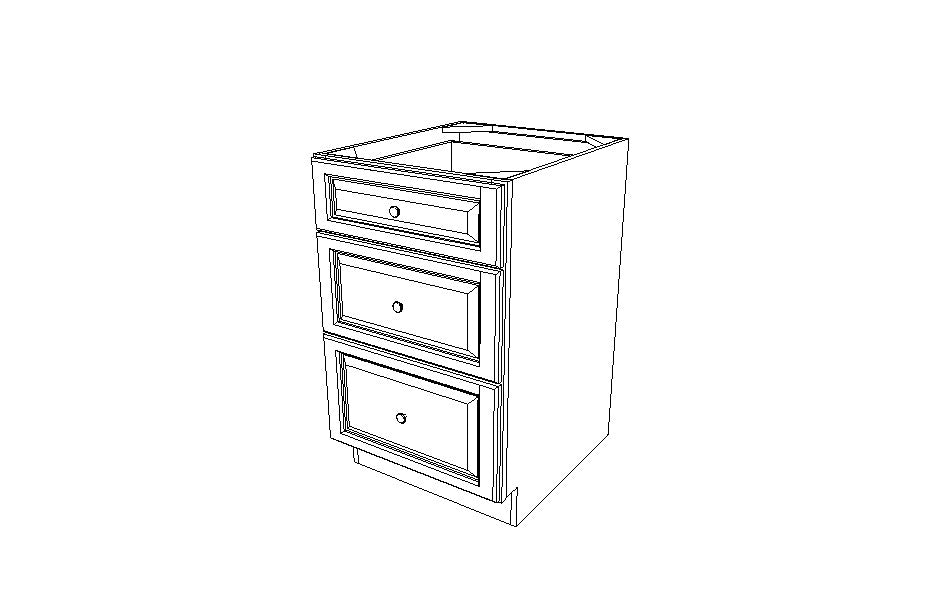 DB21(3) Drawer Base Cabinets Pacifica (PC)