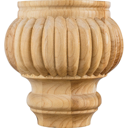 Reed Traditional Bun Foot-Unfinished (Rubberwood)