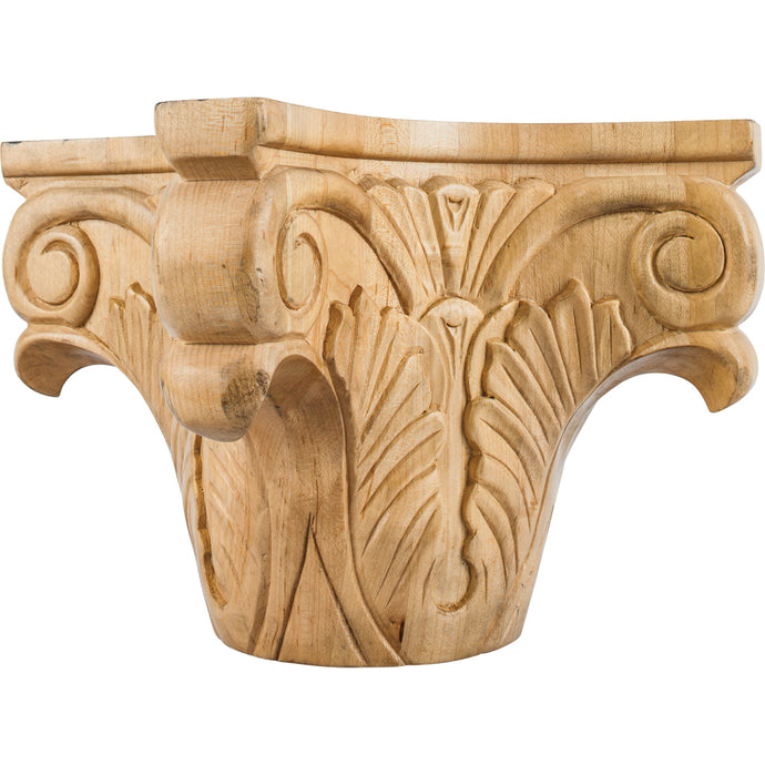 Acanthus Traditional Fireplace Capital-Unfinished (Hard Maple)