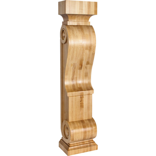 Scandinavian Romanesque Transitional Fireplace Corbel-Unfinished (Rubberwood)