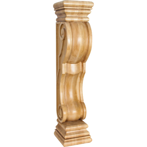 Rounded Traditional Fireplace Corbel-Unfinished (Rubberwood)