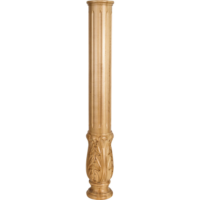 Acanthus Traditional Fireplace Column-Unfinished (Cherry)