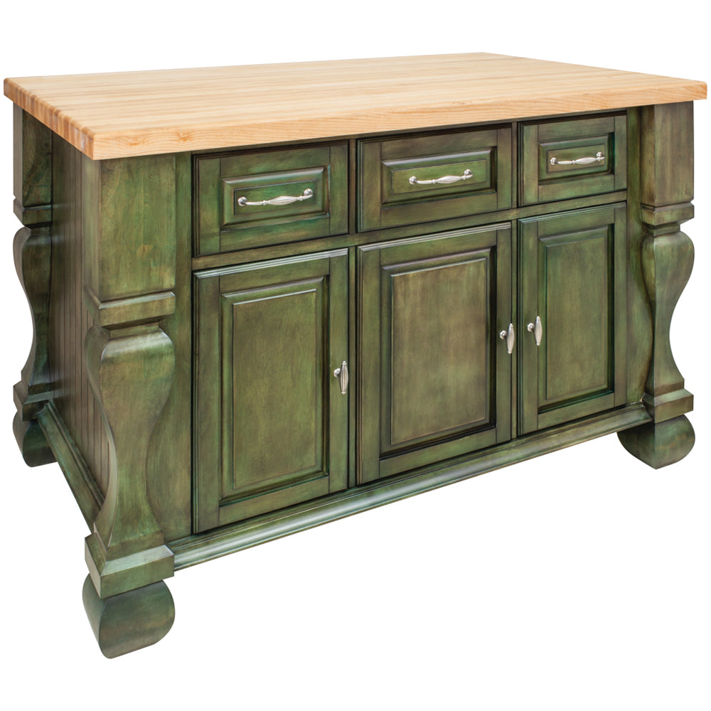 Winchester Custom Kitchen Island With Seating and Storage, Classic Kitchen  Island 