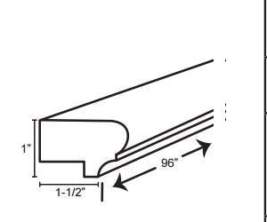 LRM8 Light Rail Molding K-Cinnamon Glaze (KM)