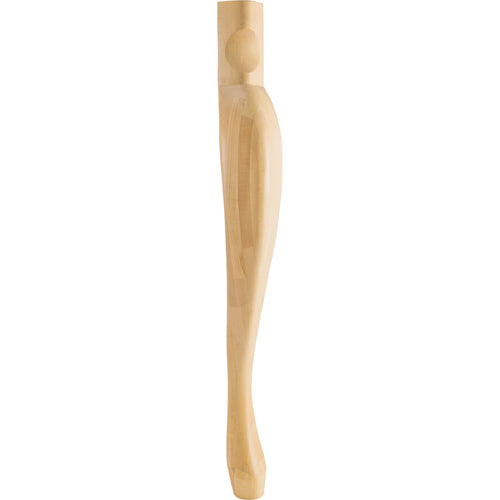 Queen Anne Traditional Leg-Unfinished (Rubberwood)
