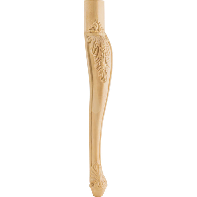 Acanthus Traditional Leg-Unfinished (Rubberwood)