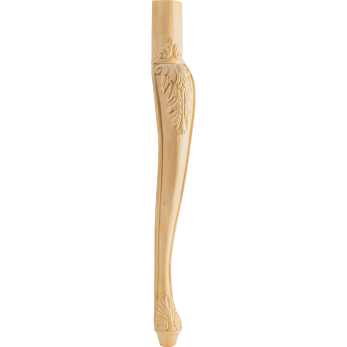 Acanthus Traditional Leg-Unfinished (Rubberwood)