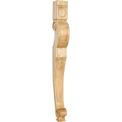 Baroque Traditional Leg-Unfinished (Rubberwood)