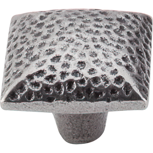 Square Iron Knob Dimpled 1 3/8in.
