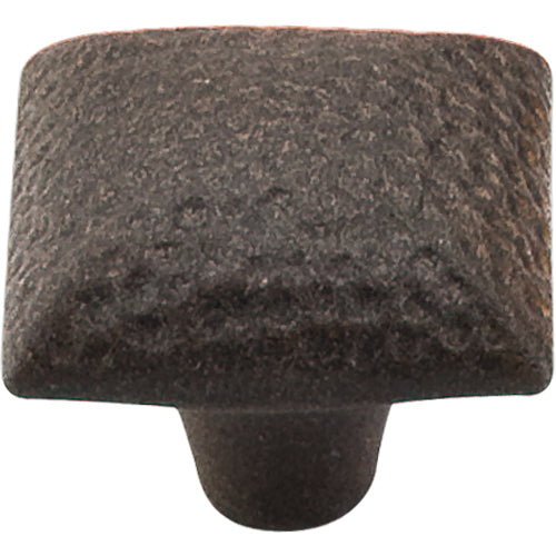 Square Iron Knob Dimpled 1 3/8in.