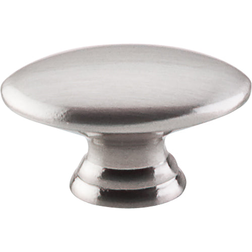 Oval Knob 1 1/2in.  Brushed Satin Nickel