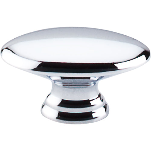 Oval Knob 1 1/2in.  Polished Chrome