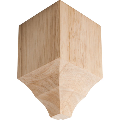 Moulding Cornice Block Outside Corner-Unfinished (Rubberwood)