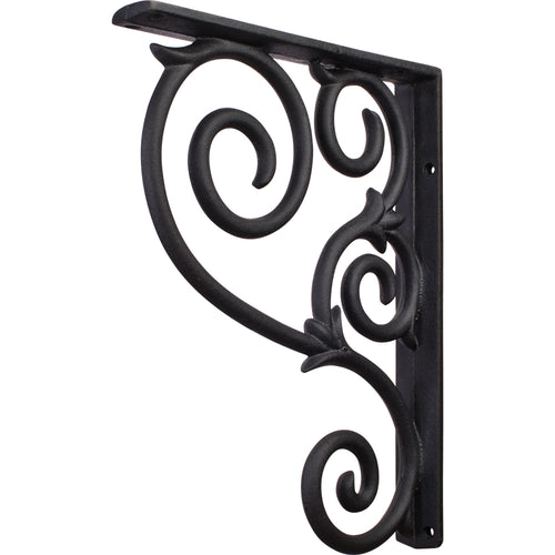 Metal (Iron) Scrolled Bar Bracket-Black (Steel)
