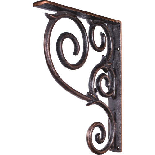 Metal (Iron) Scrolled Bar Bracket-Brushed Oil Rubbed Bronze (Steel)