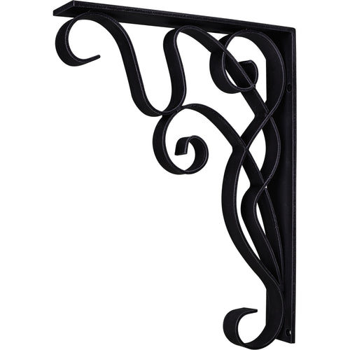 Metal (Iron) Art Nouveau Bar Bracket-Black (Steel)
