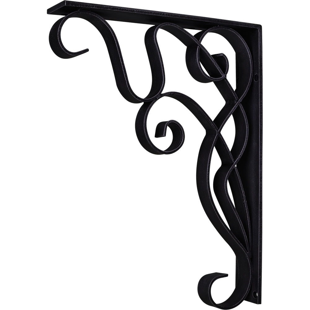 Metal (Iron) Art Nouveau Bar Bracket-Black (Steel)