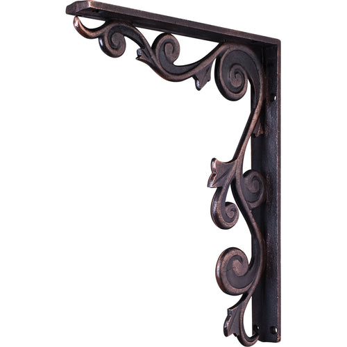 Metal (Iron) Floral Bar Bracket-Brushed Oil Rubbed Bronze (Steel)