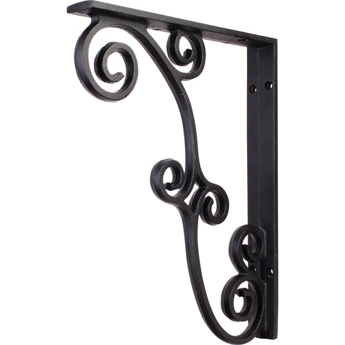 Metal (Iron) Rustic Bar Bracket-Black (Steel)