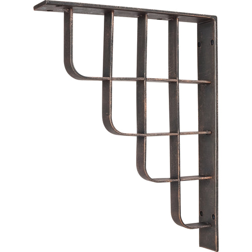 Metal (Iron) Arts & Crafts Bar Bracket-Brushed Oil Rubbed Bronze (Steel)