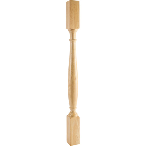 Turned Traditional Post-Unfinished (Rubberwood)