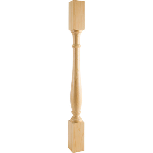 Turned Traditional Post-Unfinished (Rubberwood)