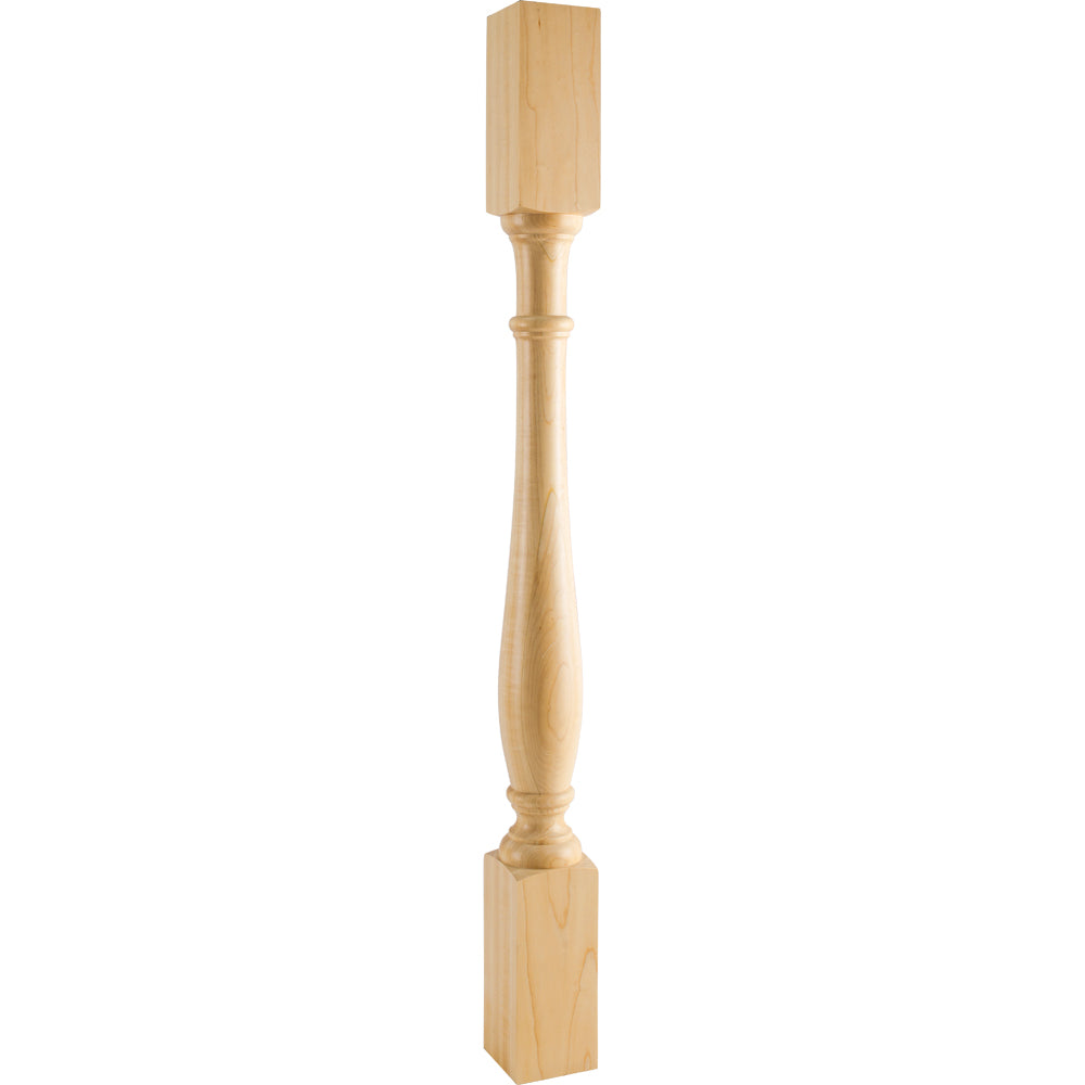 Turned Traditional Post-Unfinished (Hard Maple)