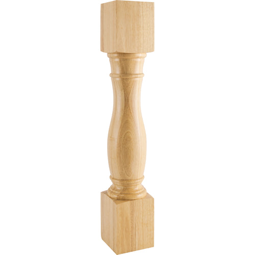 Turned Traditional Post-Unfinished (Rubberwood)