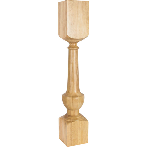 Turned Traditional Post-Unfinished (Rubberwood)