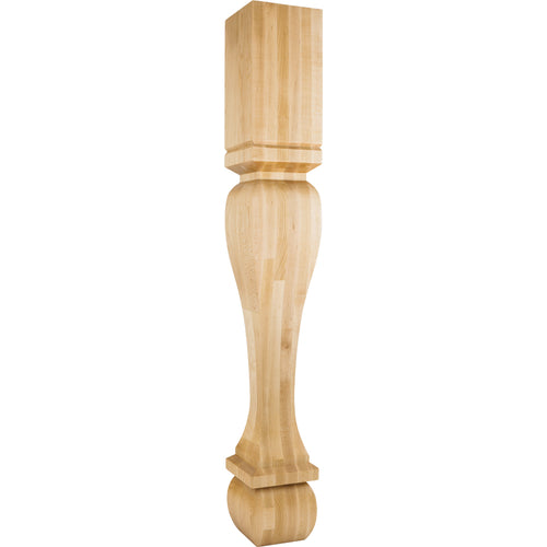 Square Traditional Post-Unfinished (Rubberwood)