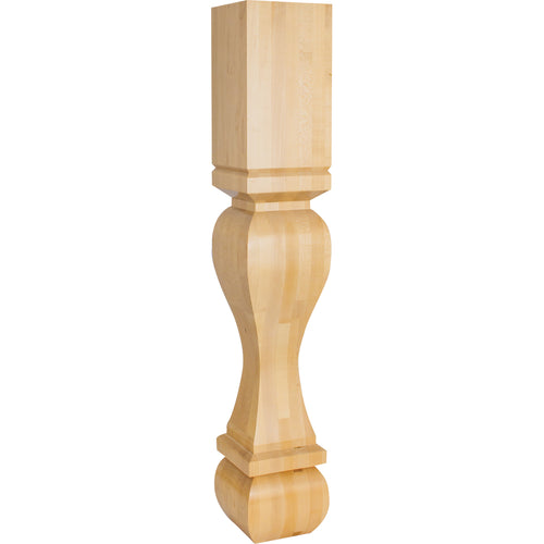 Square Traditional Post-Unfinished (Rubberwood)