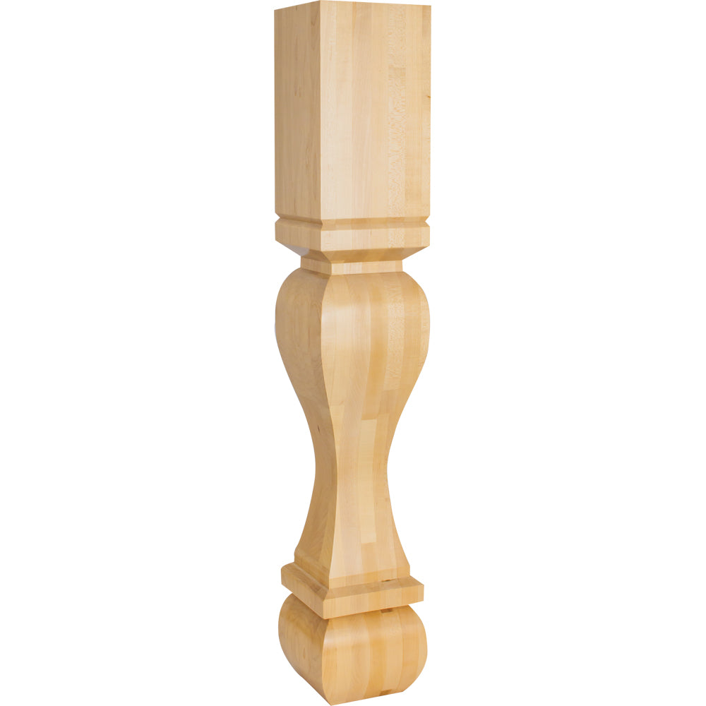 Square Traditional Post-Unfinished (Rubberwood)