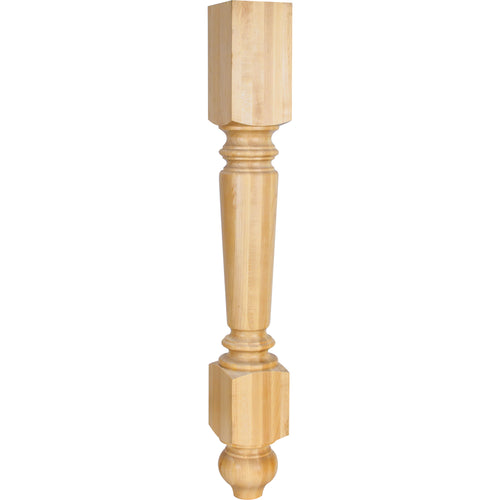 Turned Transitional Post-Unfinished (Hard Maple)
