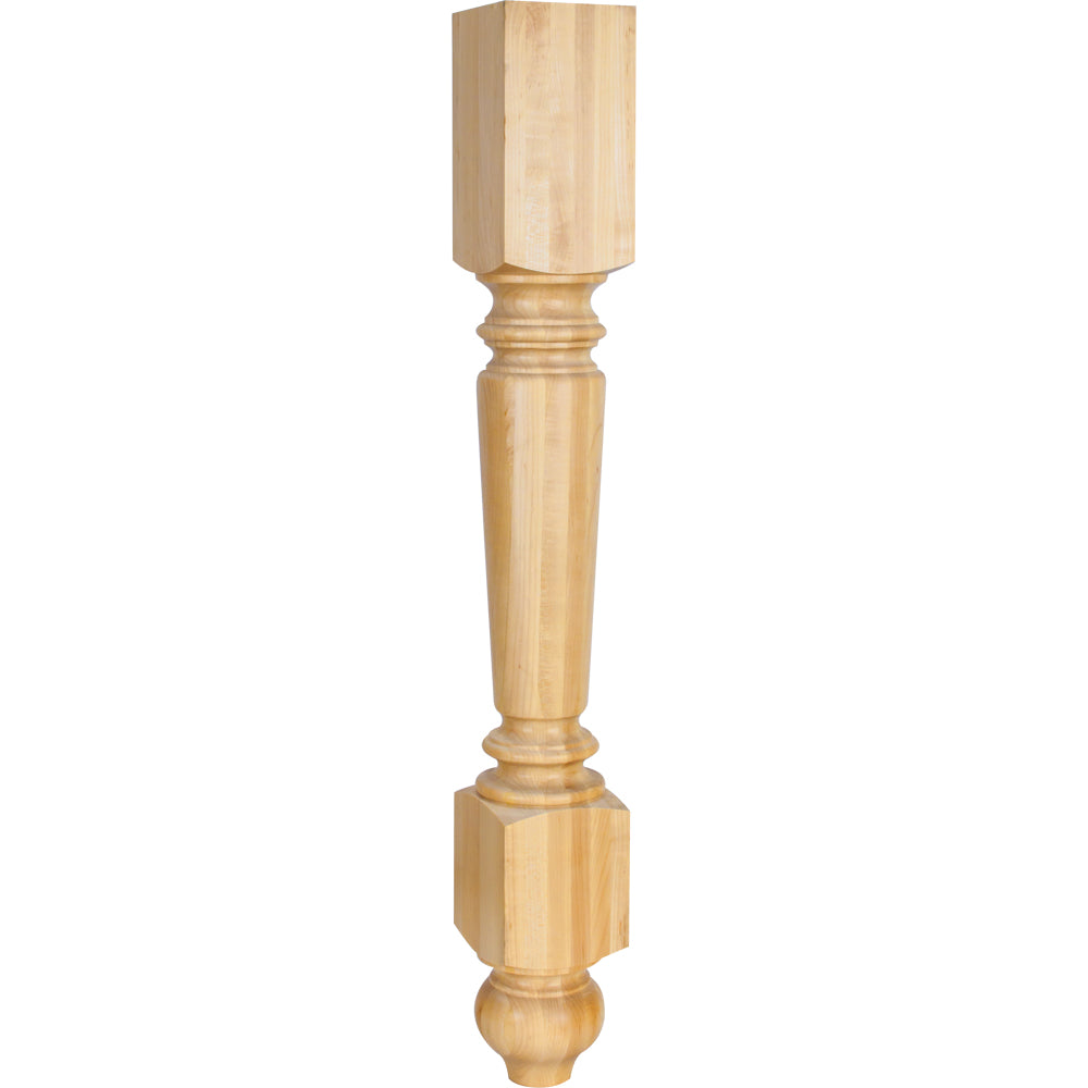 Turned Transitional Post-Unfinished (Hard Maple)