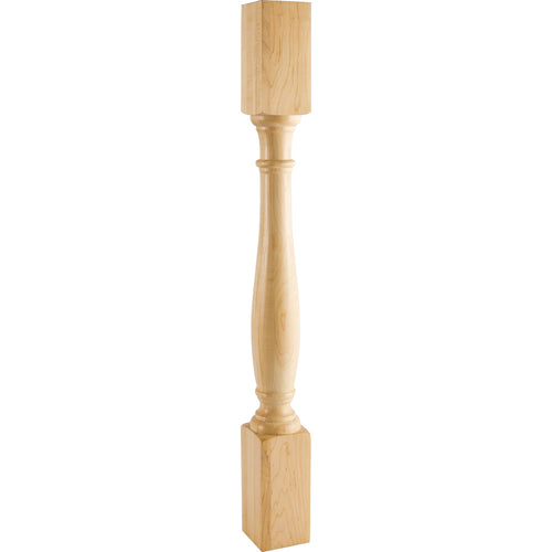Turned Traditional Post-Unfinished (Rubberwood)