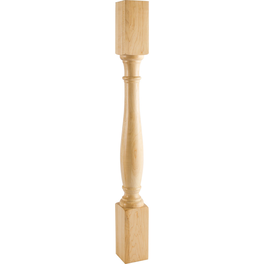 Turned Traditional Post-Unfinished (Rubberwood)