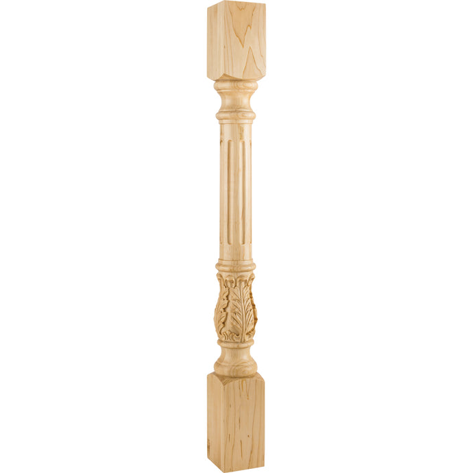Acanthus Traditional Post-Unfinished (Rubberwood)
