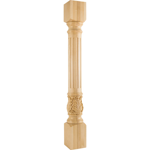 Acanthus Traditional Post-Unfinished (Rubberwood)