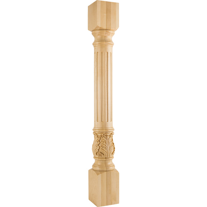 Acanthus Traditional Post-Unfinished (Rubberwood)