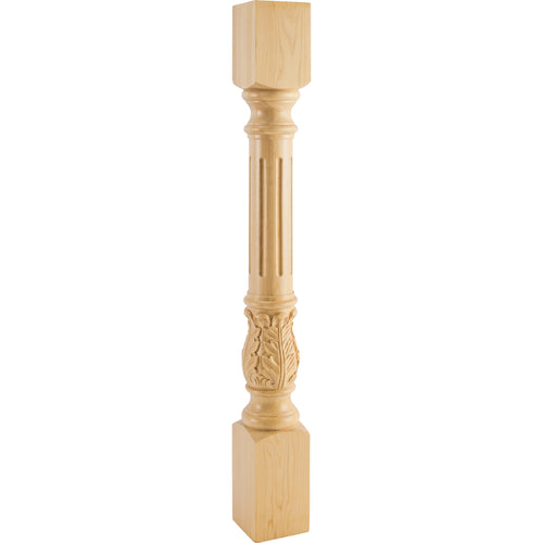 Acanthus Traditional Post-Unfinished (Hard Maple)