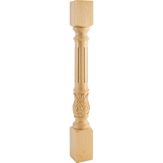 Acanthus Traditional Post-Unfinished (Hard Maple)