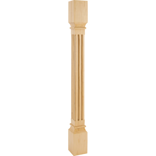Fluted Traditional Post-Unfinished (White Birch)