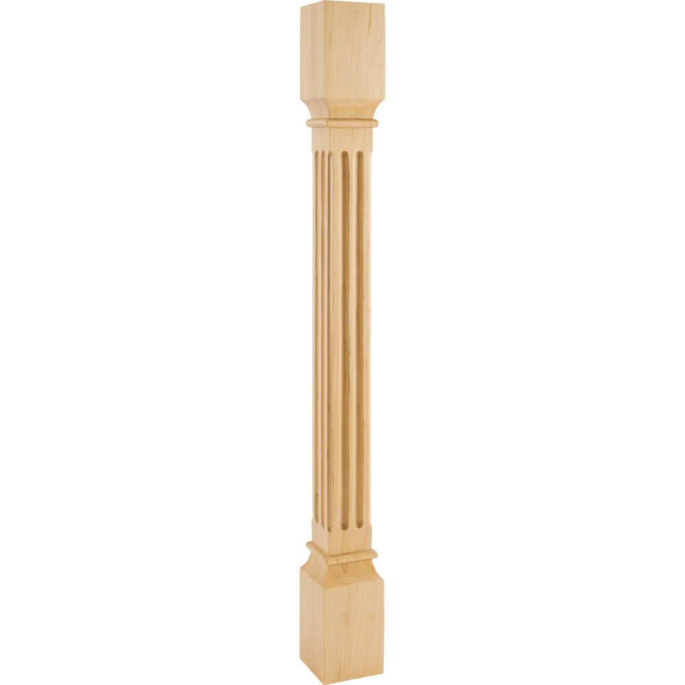 Fluted Traditional Post-Unfinished (Cherry)