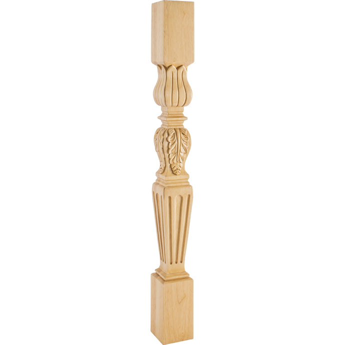 Acanthus /Fluted Traditional Post-Unfinished (Alder)