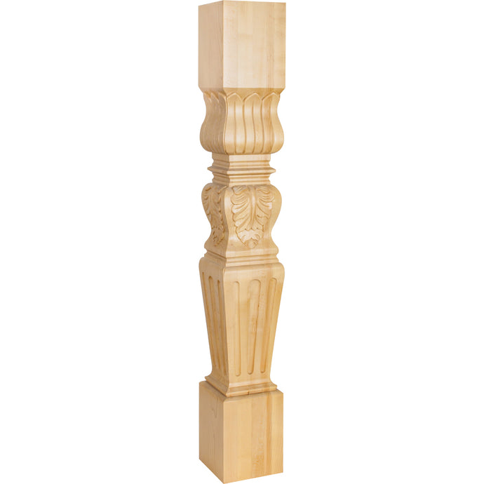 Acanthus /Fluted Traditional Post-Unfinished (Alder)
