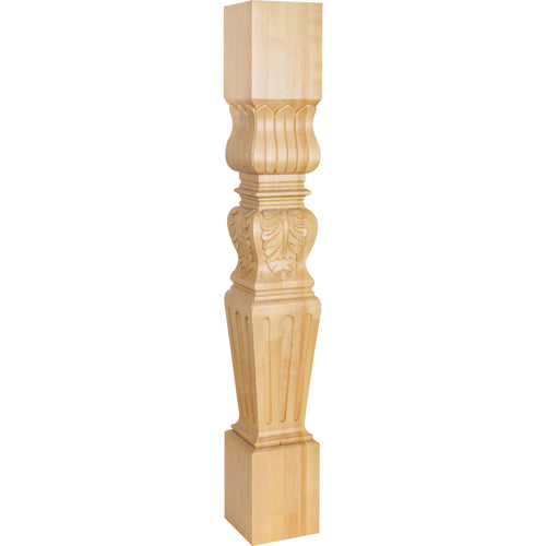 Acanthus /Fluted Traditional Post-Unfinished (Cherry)